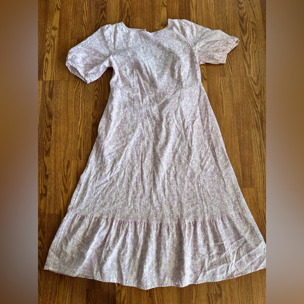 Who What Wear Lavender Floral Dress